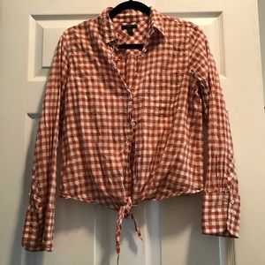 J. Crew tie front button-down